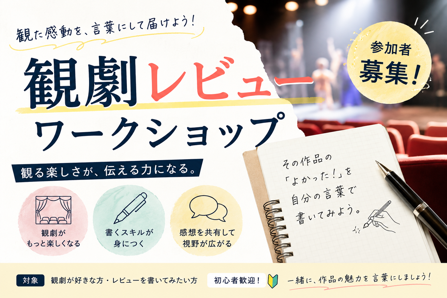［表示サンプル投稿］観劇レビューワークショップ